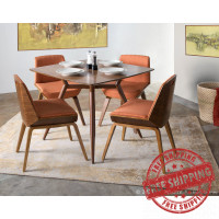 LumiSource CH-CRZZ WL+O Corazza Chair in Walnut Orange